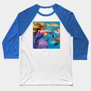 mermaids and fishes Baseball T-Shirt